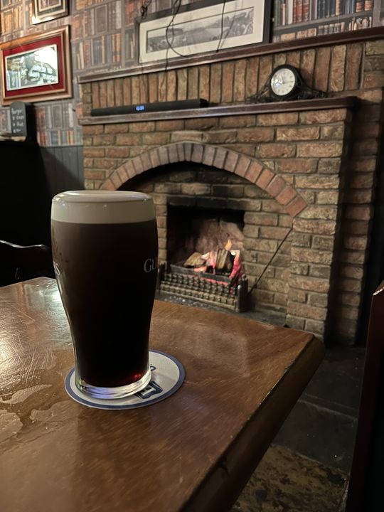 The pints of stout are expensive at €5 in Dowlings' of Prosperous
