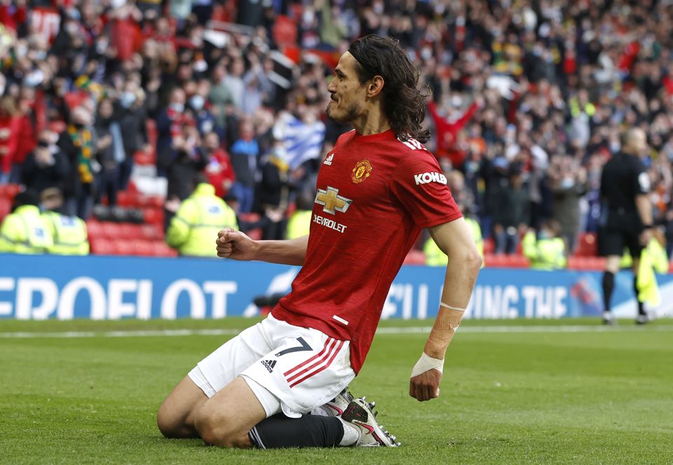 Edinson Cavani’s first season at Manchester United was better than his second (Phil Noble/PA)
