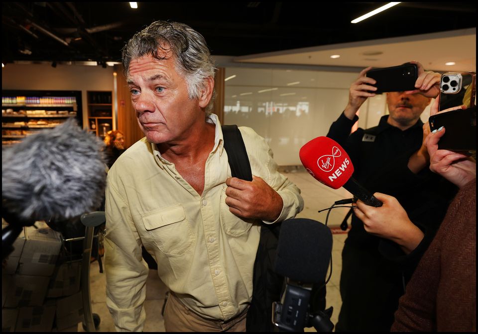 Gerry Hutch at Dublin Airport today. Photo: Steve Humphreys.