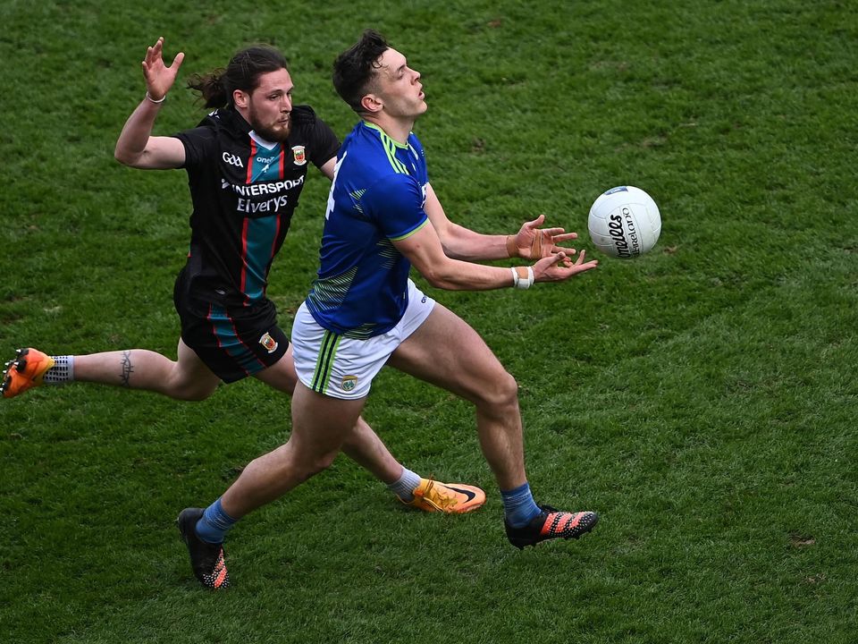 David Clifford of Kerry in action against Pádraig O'Hora of Mayo