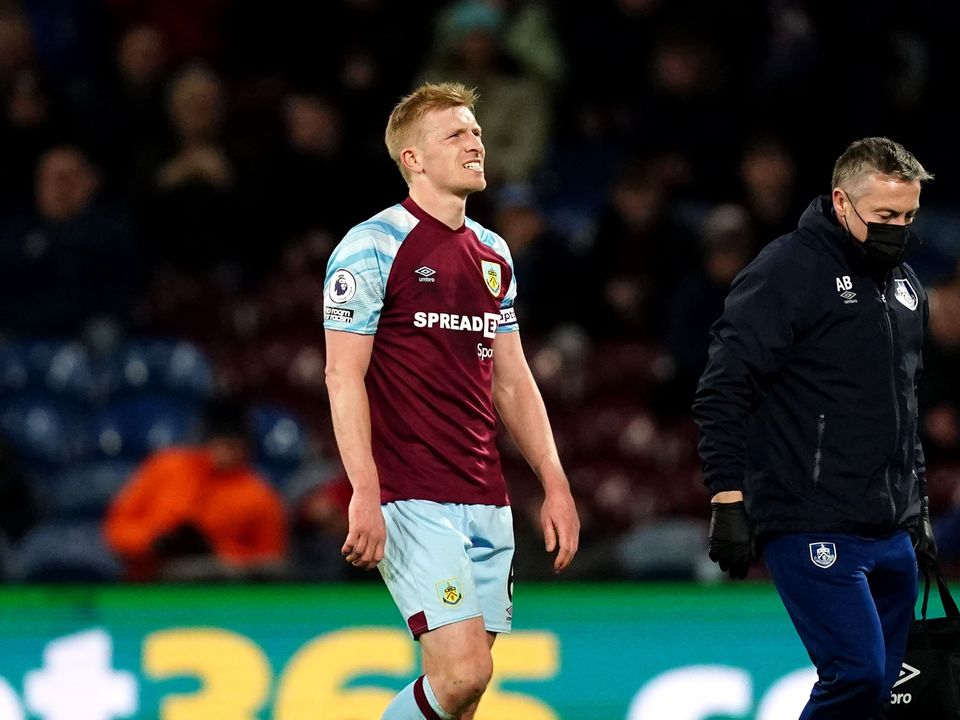 Ben Mee got injured against Leicester on March 1 (Martin Rickett/PA)