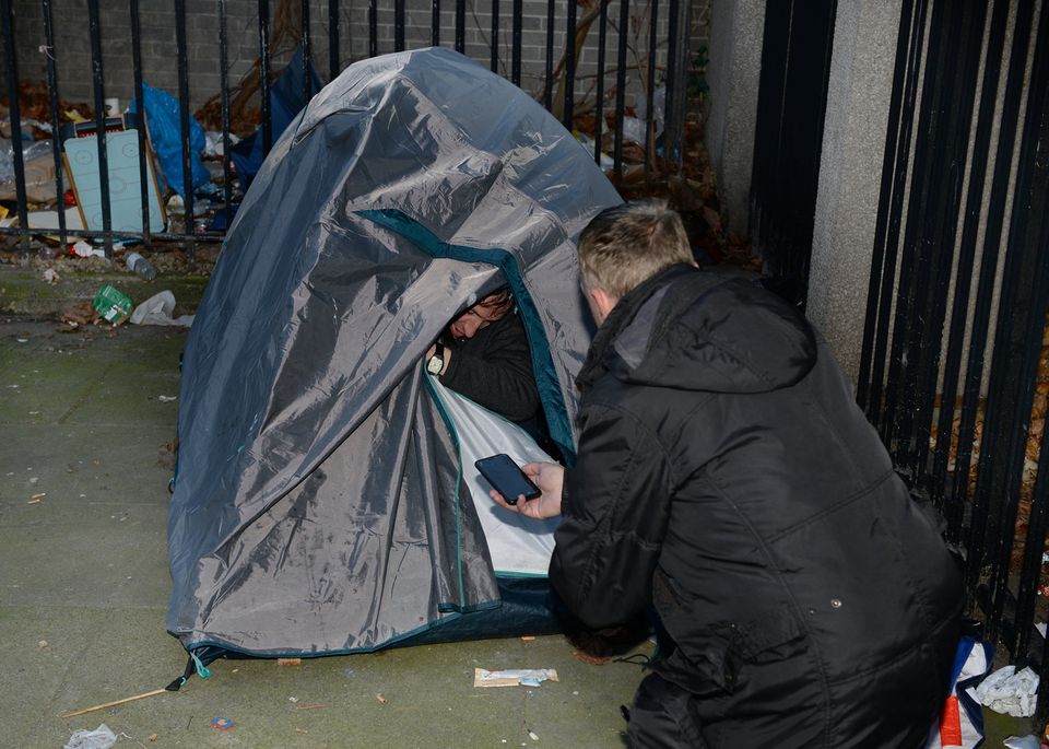 The plight of one homeless person whose home is a tent