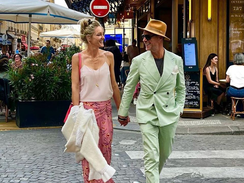 Ronan and Storm Keating having a stroll through the streets of Paris (Instagram)