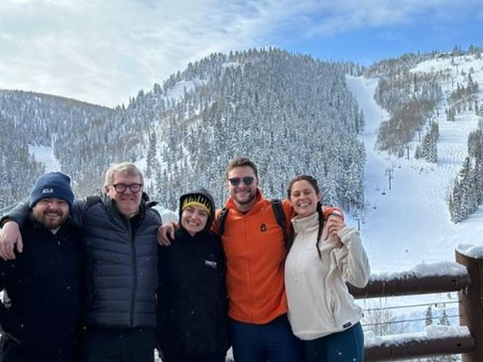 Some of the cast and crew of Flora and Son enjoyed some time on the ski slopes of Utah.