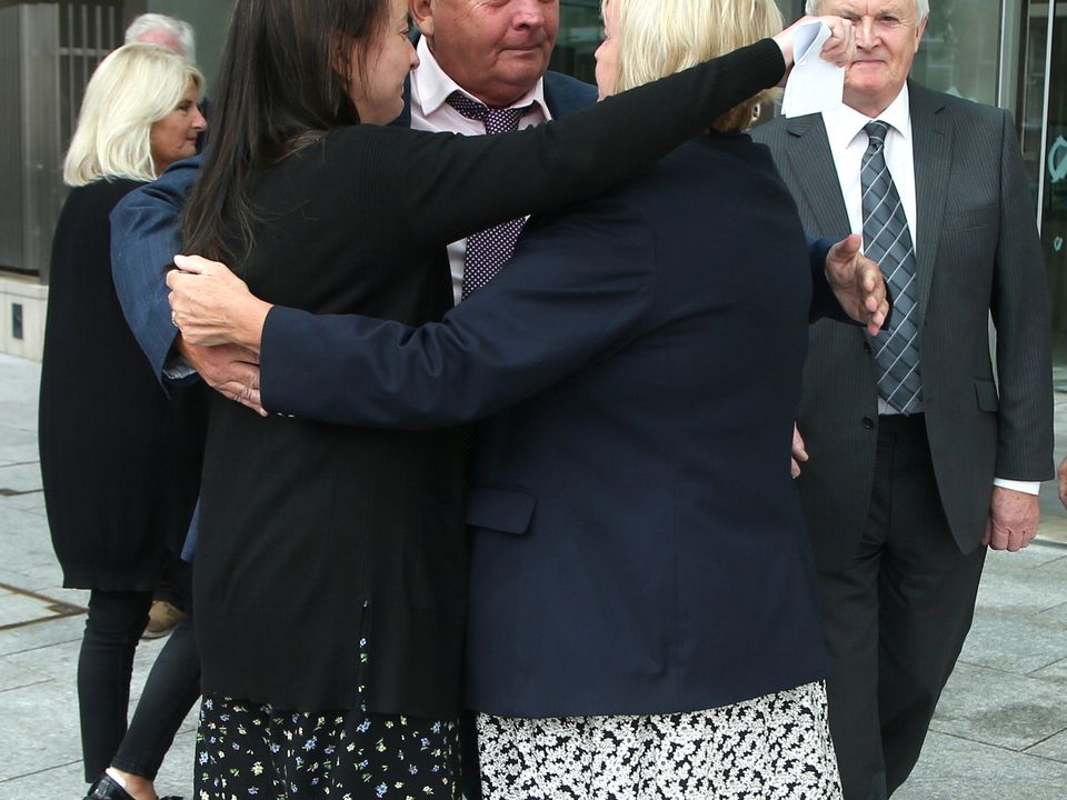 The family of Nora Sheehan after Noel Long was convicted of her murder. Pic Collins Courts