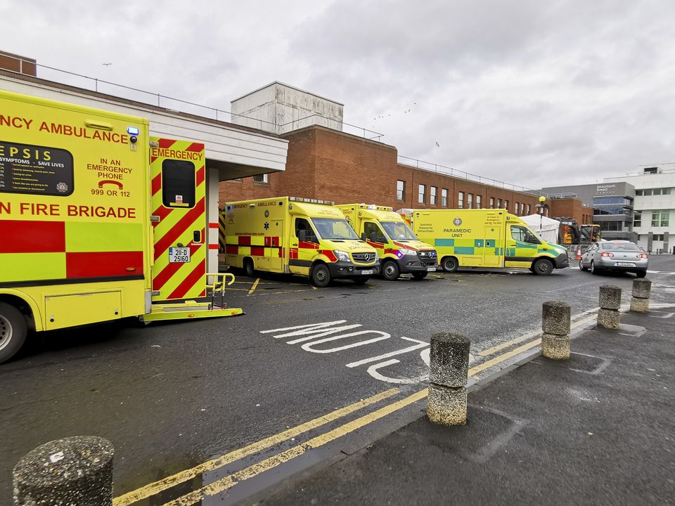 Ambulances at Beaumont Hospital, Dublin.
Photo: Gareth Chaney/ Collins Photos