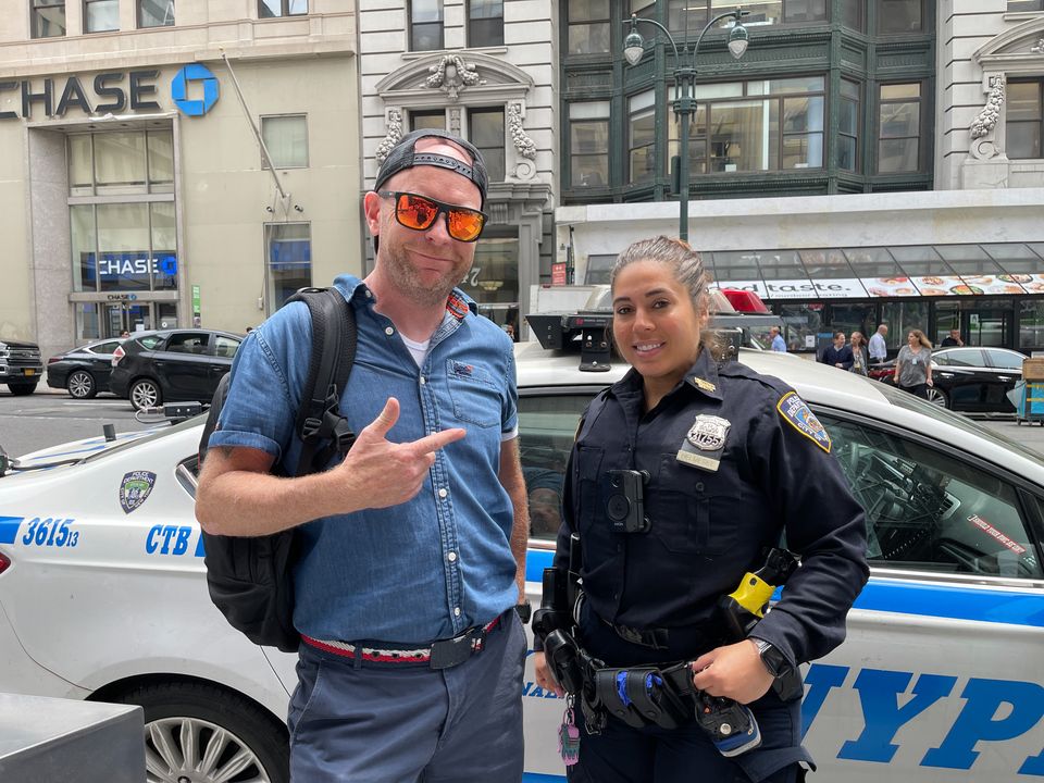 Gary with New York’s finest