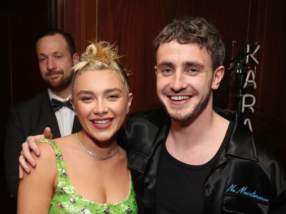 Florence Pugh and Paul Mescal attend the The CAA Pre-Oscar Party at Sunset Tower Hotel