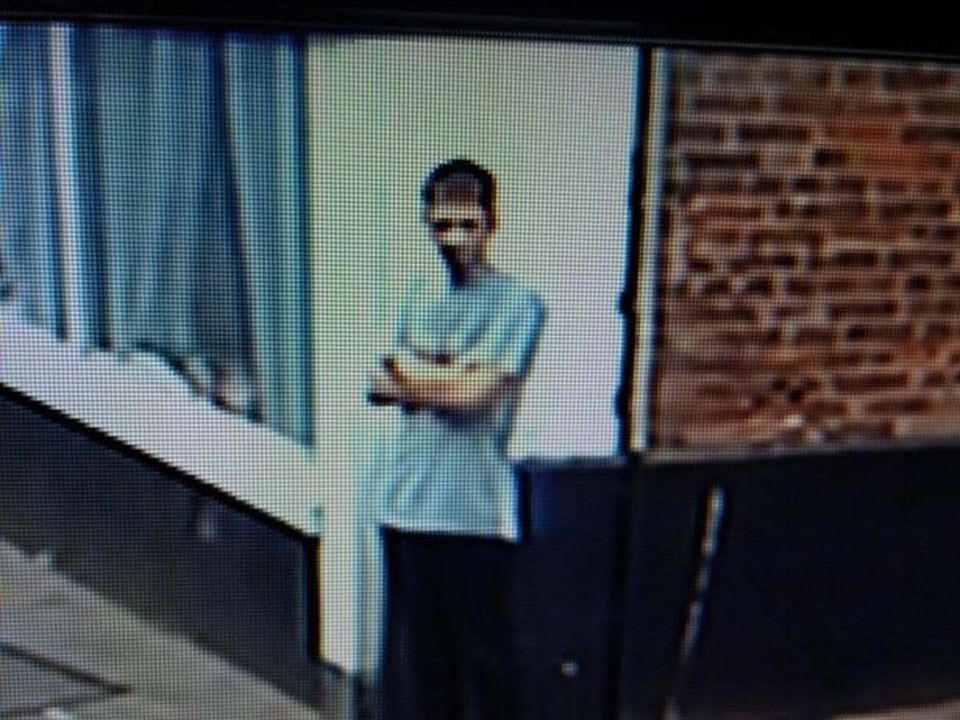The man captured on CCTV