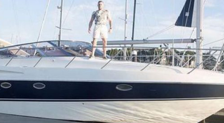 Conor McGregor on one of his boats.