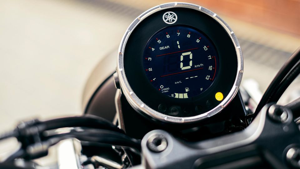 Digital clock on Yamaha's XSR 125 is simple yet functional