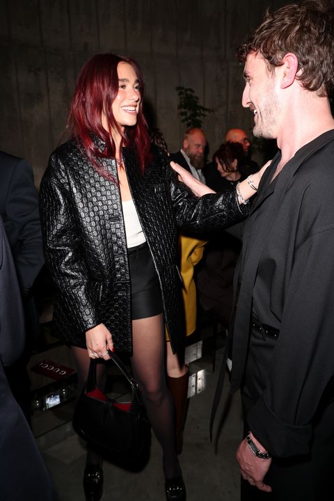 Dua Lipa and Paul Mescal attend the Gucci Cruise 2025 Fashion Show at Tate Modern on May 13, 2024 in London, England. Photo by Tristan Fewings/Getty Images for Gucci