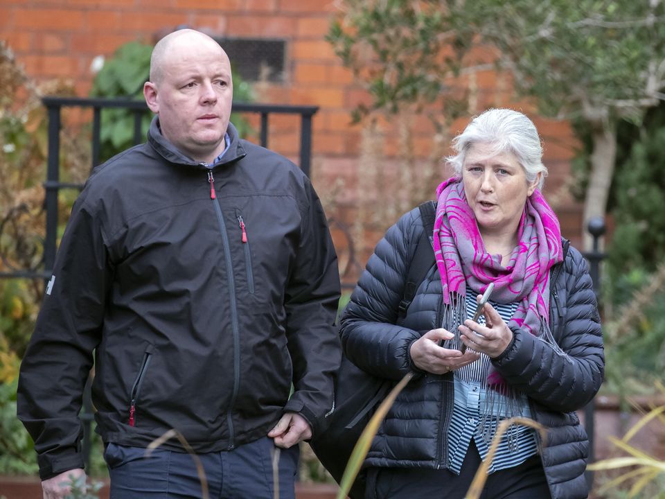 Garda Ciaran Stone and Detective Sergeant Grace O'Boyle leaving Dublin District Coroner's Court earlier today after giving evidence at the inquest into the death of Michael Whiston, who lay undiscovered at his home for around a year. Photo: Colin Keegan/Collins Dublin