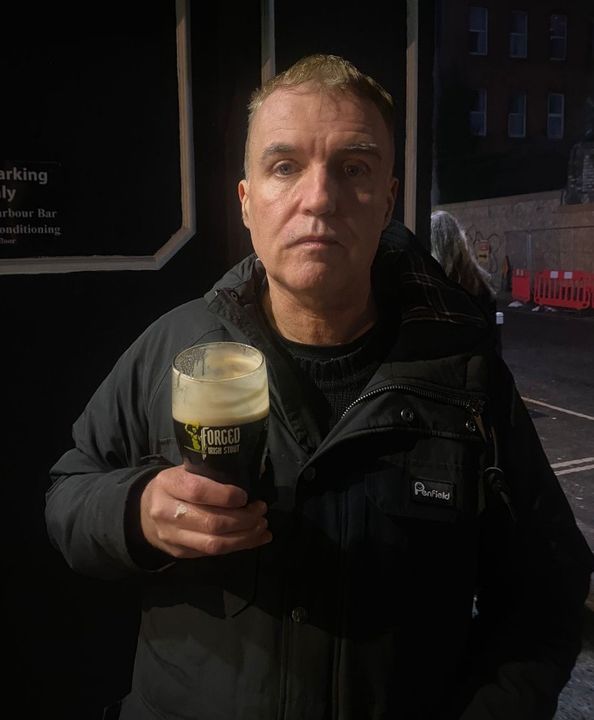 Eugene with a pint of Forged