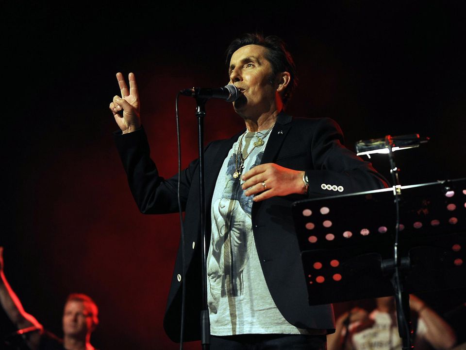 Christy Dignam lead singer performs with Aslan during their sell out concert in Dublin Olympia Theatre Pic Patrick O'Leary
