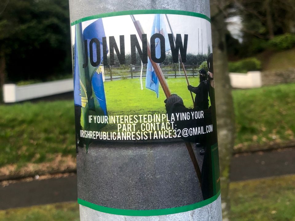 The stickers which have appeared in Omagh