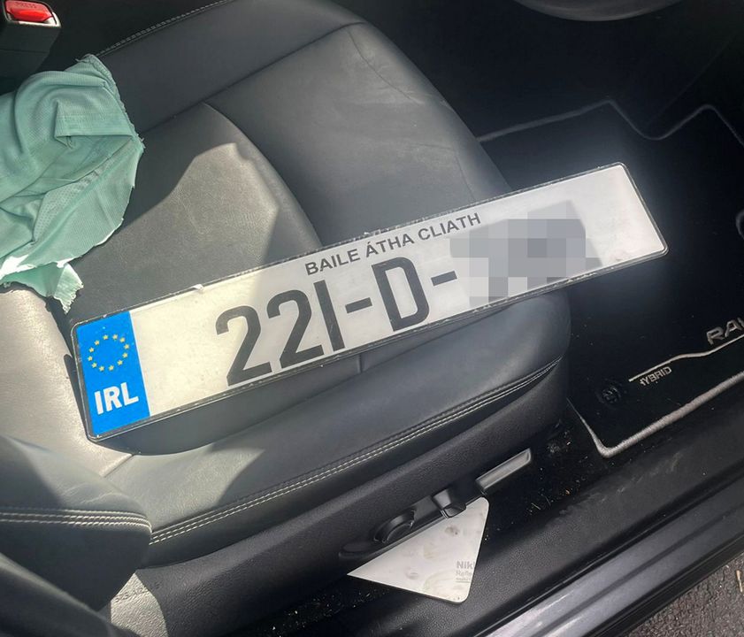 Gardaí also recovered false registration plates