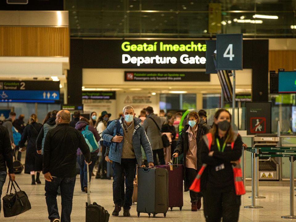 A busy Dublin Airport recently amid lengthy security queues. Photo: Mark Condren