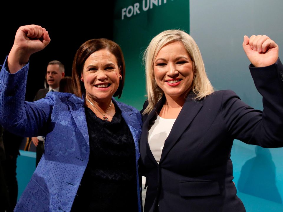 Sinn Fein president Mary Lou McDonald and Vice President Michelle O'Neill