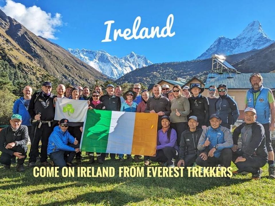 The group from Ireland led by adventurer Pat Falvey.