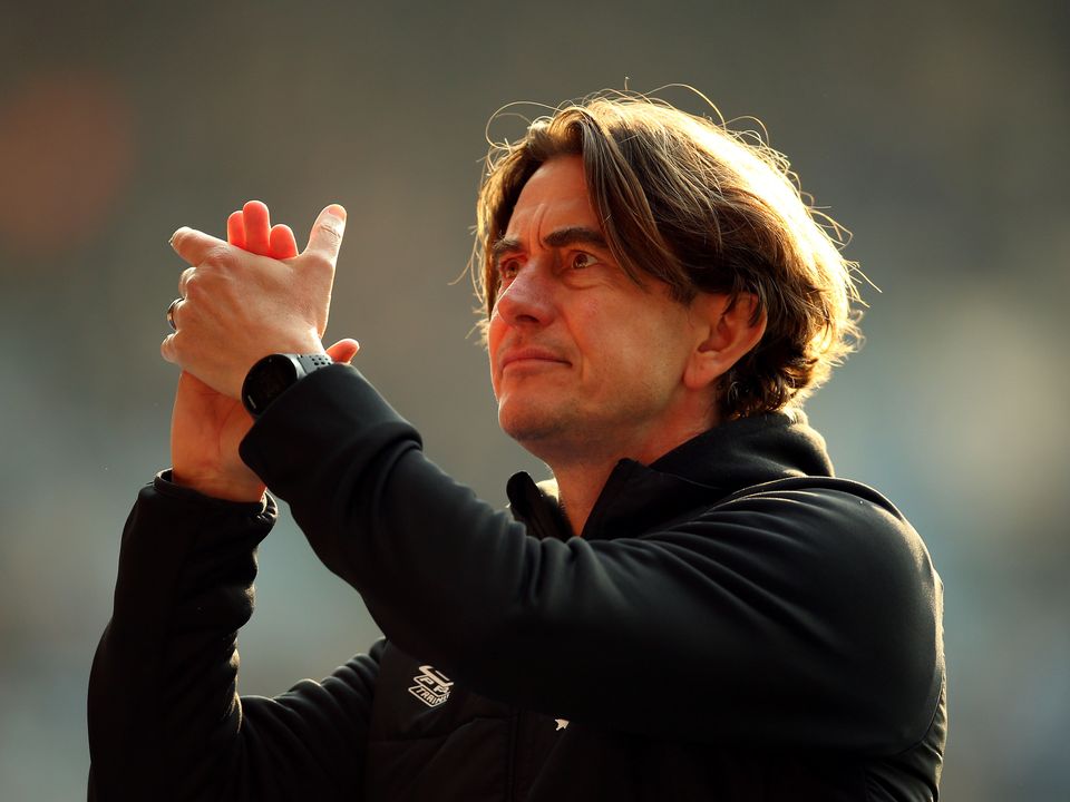Brentford manager Thomas Frank has guided his Premier League novices to the brink of safety (Nigel French)