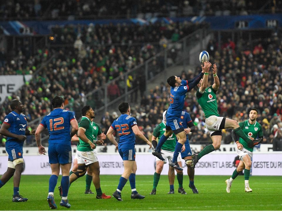 Action from the Stade de France in Paris back in February 2018, the last time an Irish side won a Six Nations game on French soil