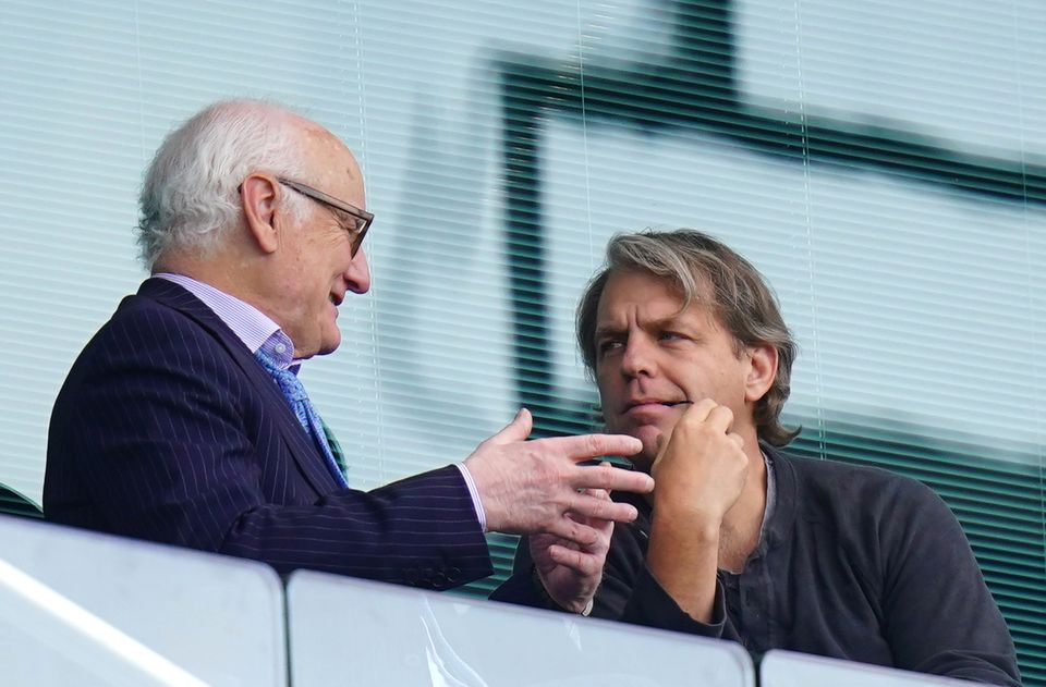 Todd Boehly, right, has replaced Bruce Buck, left, as Chelsea chairman (Adam Davy/PA)