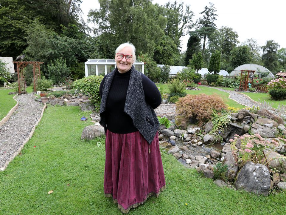 Nanda Grama Mahi Dhari, 58, Inis Rath from Latvia, spends a lot of her free working in the temple garden Inis Rath island