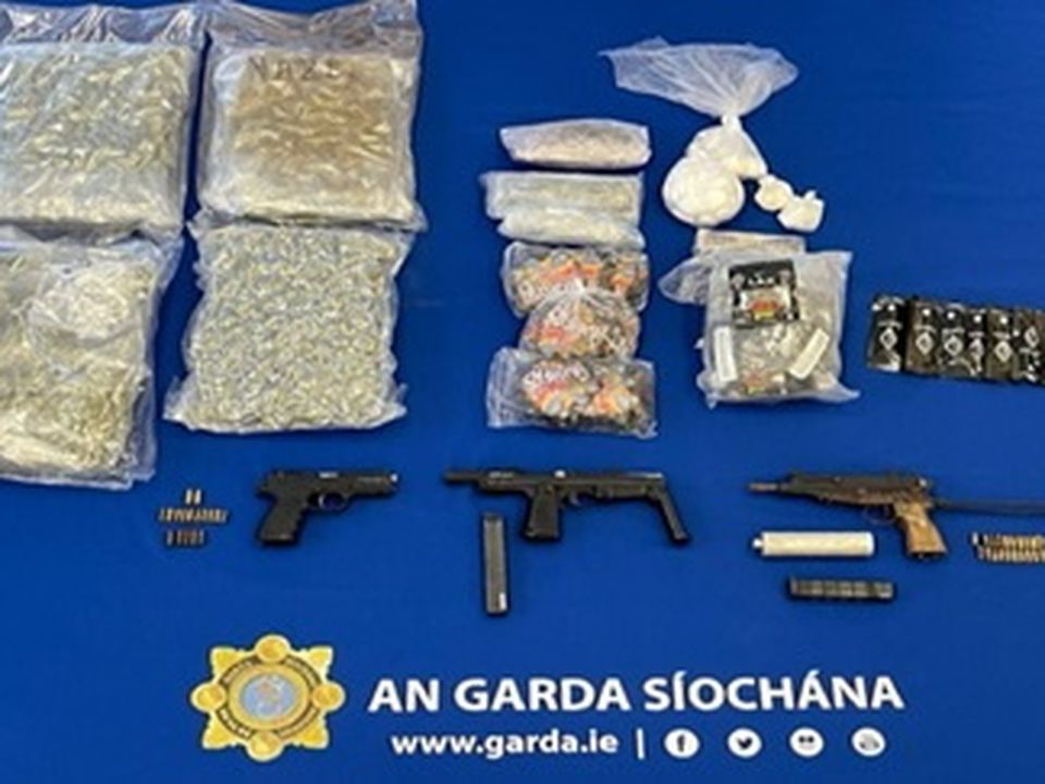The guns and drugs found in Finglas