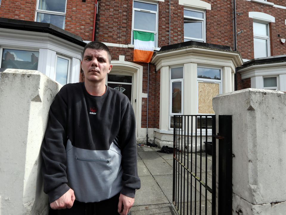 Francis Lagan lives in a 3rd floor apartment at a house which was at the centre of chaotic scenes on 12 July