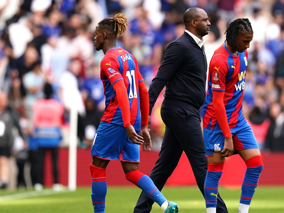 Crystal Palace manager Patrick Vieira was his side to bounce back after their Wembley disappointment (John Walton/PA)