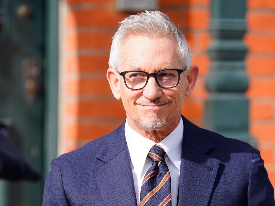 Match Of The Day host Gary Lineker outside his home in London. Pic: James Manning/PA Wire