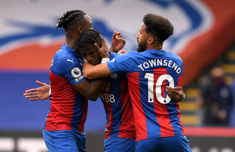 Wilfried Zaha (centre) gave Palace the lead (Mike Hewitt/PA)