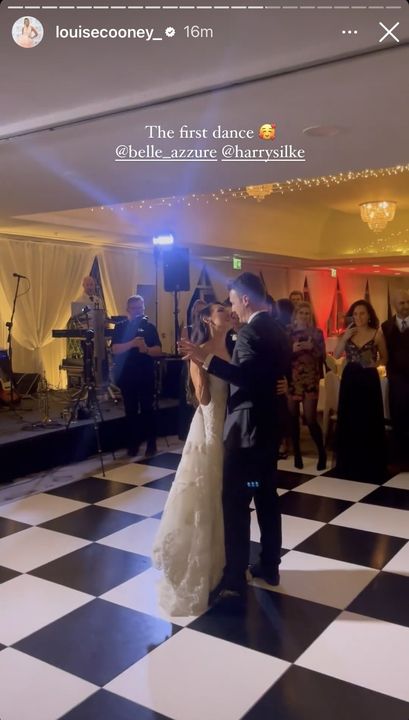 Belle and Harry enjoy their first dance.  Photo:  Instagram