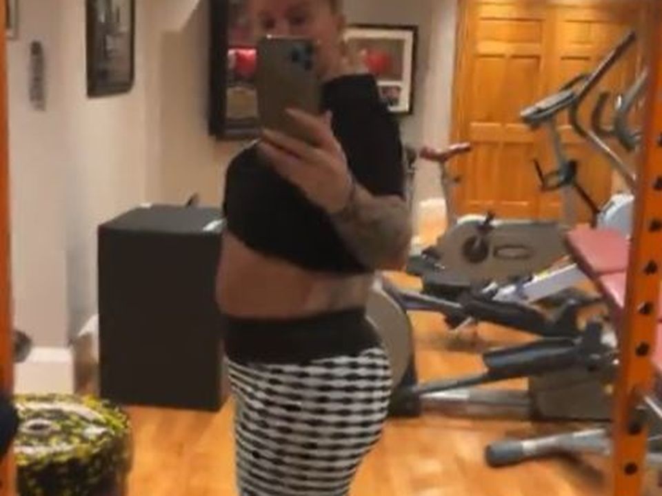 Kerry showed followers her figure in a candid chat on Instagram last month.