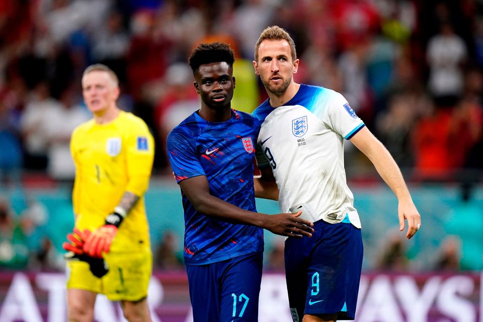 Harry Kane (right) and Bukayo Saka are just two of England's attacking threat. Photo: Adam Davy/PA Wire.