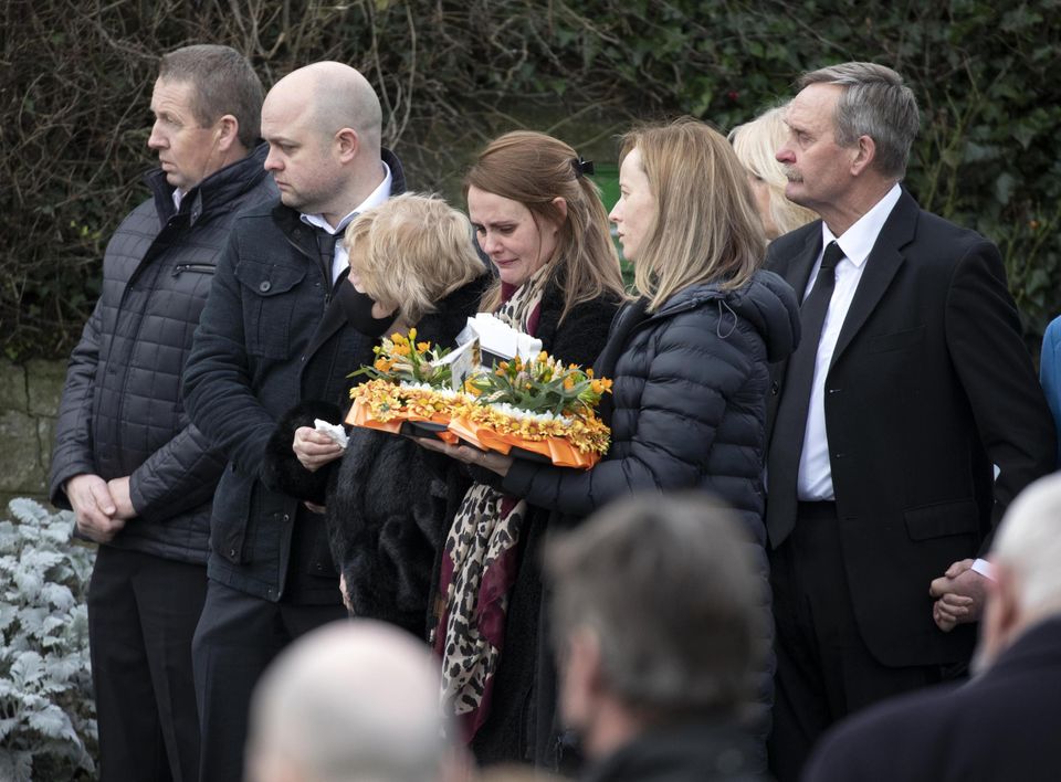 Mourners gather for the funeral of Saoirse Corrigan from Whitehall, Castlepollard, Co Westmeath. Photo: Colin Keegan, Collins Dublin