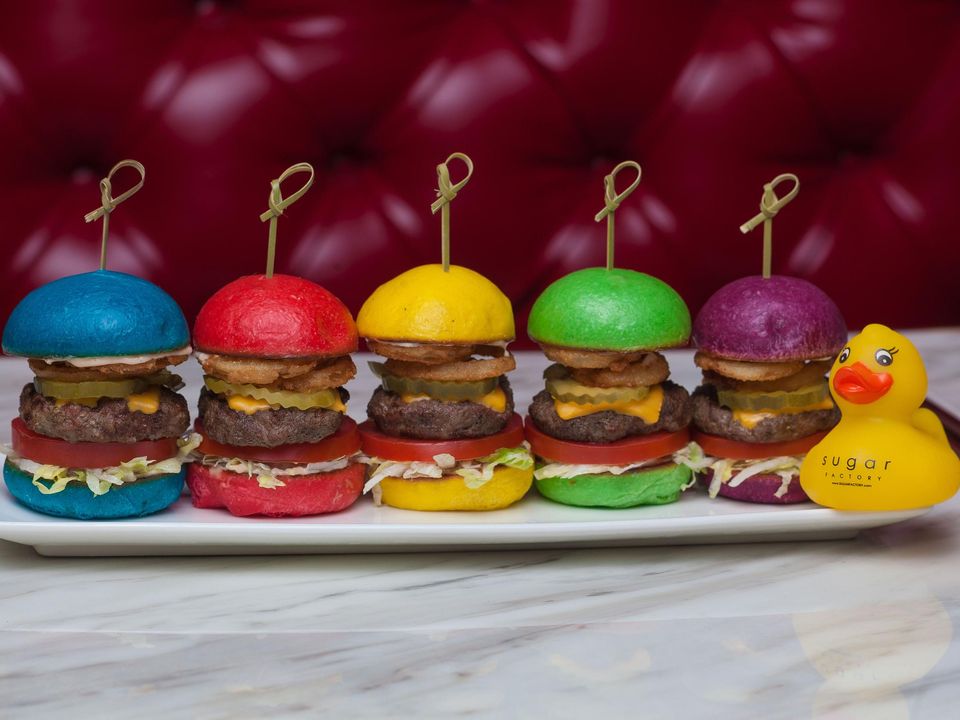 Sugar Factory’s rainbow sliders