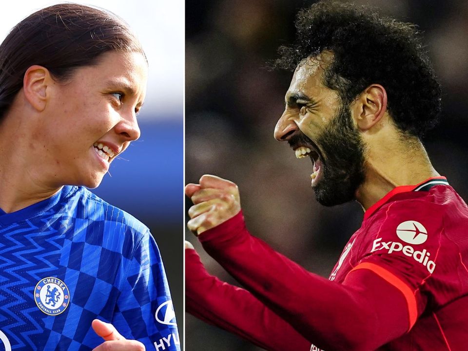 Sam Kerr and Mohamed Salah are set to receive their awards at the Footballer of the Year dinner in London on May 5 (Jacques Feeney/Mike Egerton/PA)