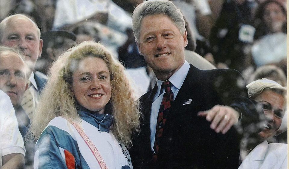 Michelle de Bruin and Bill Clinton