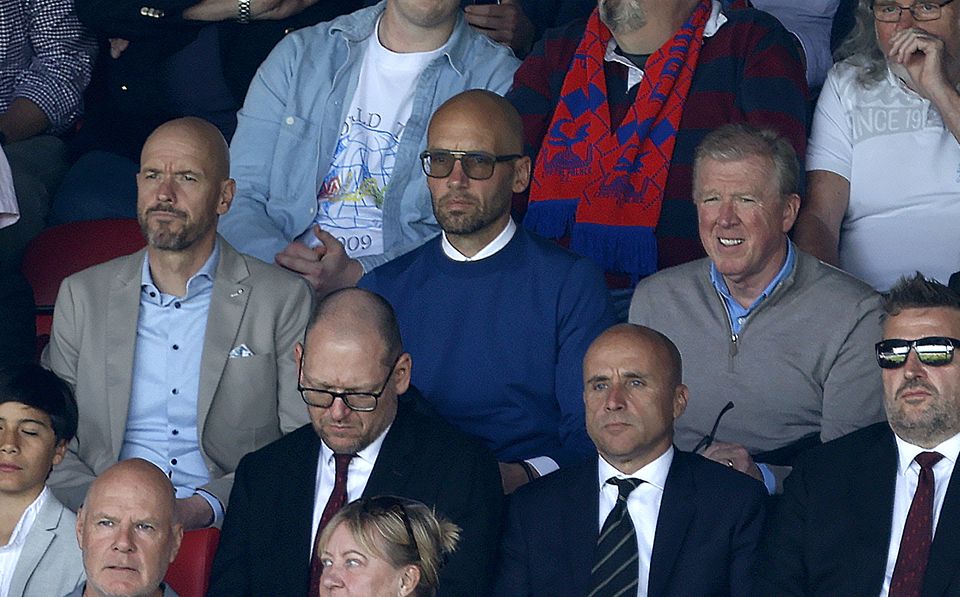 Mitchell Van Der Gaag and Steve McClaren watched United in action at Palace on Sunday alongside Ten Hag