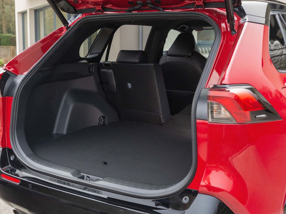 The RAV4's boot isn't hugely affected by the battery