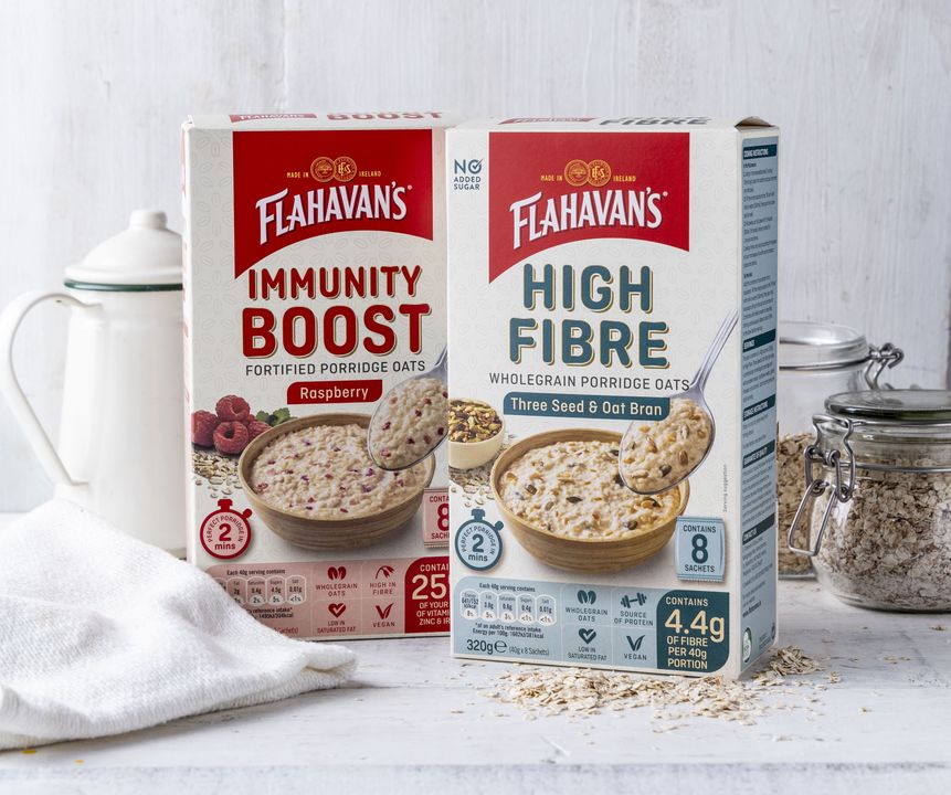 Flahavan’s new range of porridge with benefits