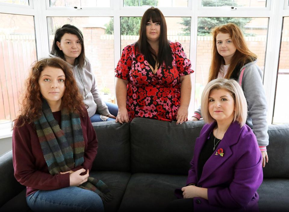 The five daughters of Davy Tweed spoke out about the abuse they suffered (l-r) Jamiee-Lee, Catherine, Lorraine, Victoria, and Amanda