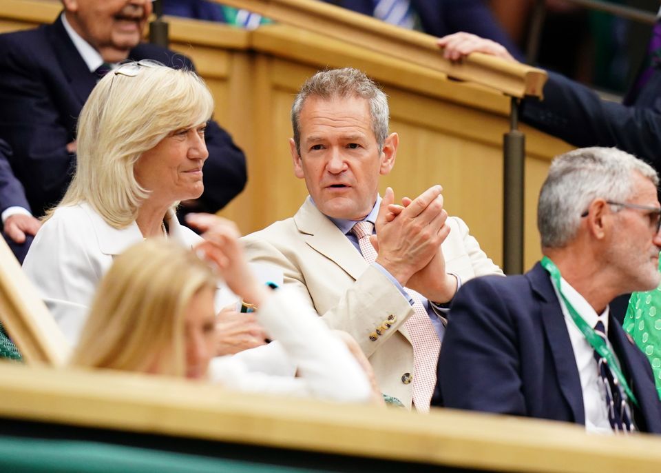 Alexander Armstrong joined other famous faces at Wimbledon (Adam Davy/PA)