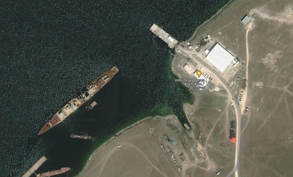 Alleged location of the dolphin pens (Google maps)