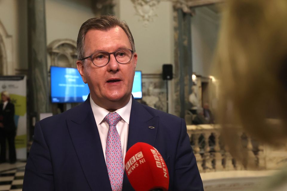 DUP leader Sir Jeffrey Donaldson said unionism had to learn lessons from the election (Liam McBurney/PA)