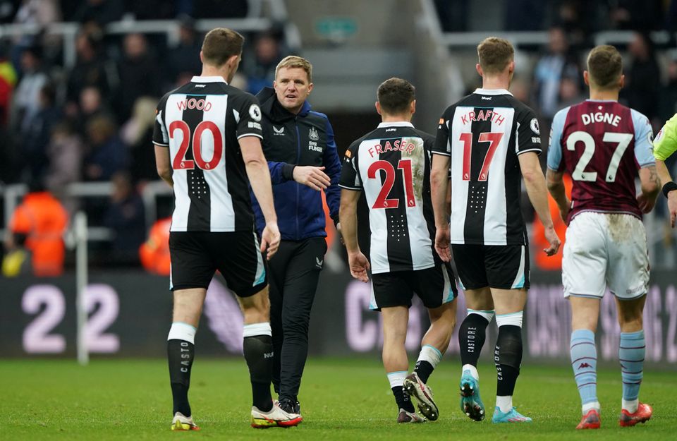 Howe (second left) will support his players if they want to educate themselves about human rights issues (Owen Humphreys/PA)