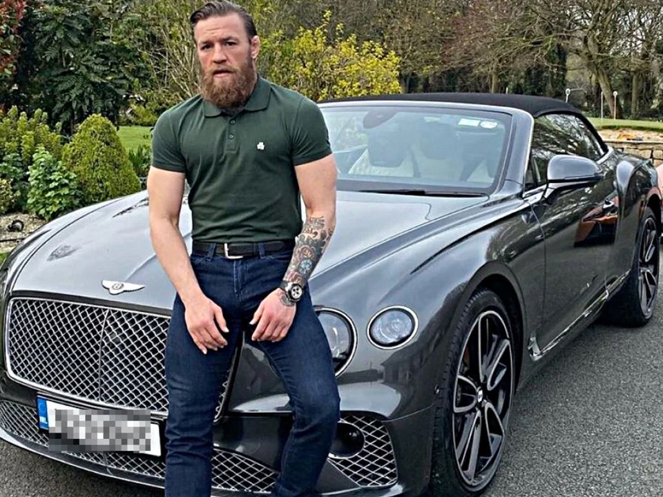 McGregor with his Bentley Continental GT convertible