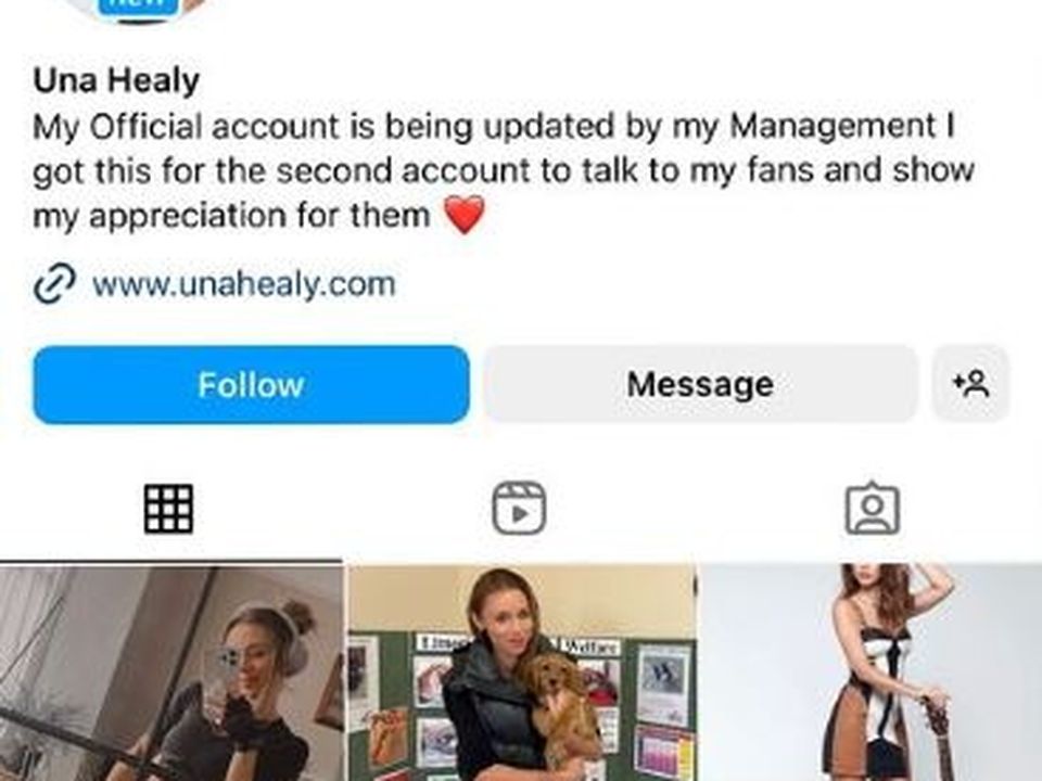 Una took to Instagram to ask the platform to remove a fake account.